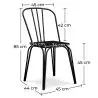 Buy Industrial Style Metal and Dark Wood Chair - Gillet Black 59241 at MyFaktory