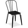 Buy Industrial Style Metal and Dark Wood Chair - Gillet Black 59241 in the Europe