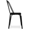 Buy Industrial Style Metal and Dark Wood Chair - Gillet Black 59241 home delivery