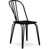 Buy Industrial Style Metal and Dark Wood Chair - Gillet Black 59241 home delivery