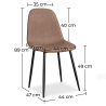 Buy PU upholstered dining chair - Alice Brown 59170 at MyFaktory