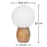 Buy Wooden lamp with  globe screen shade White 59168 home delivery