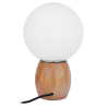 Buy Wooden lamp with  globe screen shade White 59168 at MyFaktory