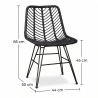 Buy Synthetic wicker dining chair - Valery Black 59254 with a guarantee