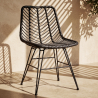 Buy Synthetic wicker dining chair - Valery Black 59254 - prices
