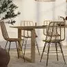 Buy Synthetic wicker dining chair - Valery Natural wood 59254 - in the EU