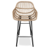 Buy Synthetic wicker bar stool - Magony Dark Wood 59256 at MyFaktory