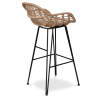 Buy Synthetic wicker bar stool - Magony Dark Wood 59256 home delivery