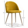 Buy Dining Chair - Upholstered in Fabric - Scandinavian Style -Bennett  Yellow 59261 - prices