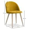 Buy Dining Chair - Upholstered in Fabric - Scandinavian Style -Bennett  Yellow 59261 - in the EU