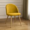 Buy Dining Chair - Upholstered in Fabric - Scandinavian Style -Bennett  Yellow 59261 - prices