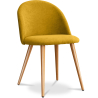 Buy Dining Chair - Upholstered in Fabric - Scandinavian Style -Bennett  Yellow 59261 - prices
