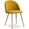 Buy Dining Chair - Upholstered in Fabric - Scandinavian Style -Bennett  Yellow 59261 - prices