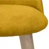 Buy Dining Chair - Upholstered in Fabric - Scandinavian Style -Bennett  Yellow 59261 with a guarantee
