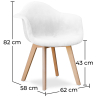 Buy Premium Design Dawood chair - Fabric White 59263 with a guarantee