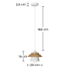 Buy Nordic pendant lamp in wood and metal - Gerard Black 59247 with a guarantee