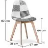 Buy Premium Design Brielle Chair White and black - Patchwork Max White / Black 59270 at MyFaktory