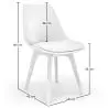 Buy Premium Brielle Scandinavian Design chair with cushion White 59277 - in the EU