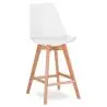 Buy Premium Brielle Scandinavian design bar stool with cushion - Wood White 59278 - in the EU