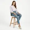Buy Premium Brielle Scandinavian design bar stool with cushion - Wood White 59278 at MyFaktory