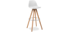 Buy Muriel Scandinavian design Bar stool with cushion - Wood Dark grey 59279 - in the EU