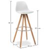 Buy Muriel Scandinavian design Bar stool with cushion - Wood Black 59279 - prices