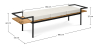 Buy Scandinavian style bench with cushions - Wood and metal Cream 59298 - in the EU