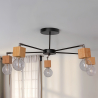 Buy Bell 5 bulbs ceiling lamp - Wood and metal Black 59296 at MyFaktory