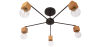 Buy Bell 5 bulbs ceiling lamp - Wood and metal Black 59296 - prices