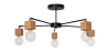 Buy Bell 5 bulbs ceiling lamp - Wood and metal Black 59296 in the Europe