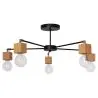 Buy Bell 5 bulbs ceiling lamp - Wood and metal Black 59296 at MyFaktory