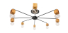 Buy Bell 8 bulbs ceiling lamp - Wood and metal Black 59295 in the Europe