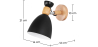 Buy Jors Scandinavian style wall lamp - Metal and wood Black 59294 home delivery
