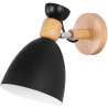 Buy Jors Scandinavian style wall lamp - Metal and wood Black 59294 - in the EU