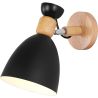 Buy Jors Scandinavian style wall lamp - Metal and wood Black 59294 - prices