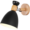 Buy Jors Scandinavian style wall lamp - Metal and wood Black 59294 at MyFaktory