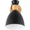Buy Jors Scandinavian style wall lamp - Metal and wood Black 59294 - prices