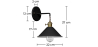 Buy Cariel wall lamp - Metal Black 59293 - prices