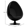 Buy Armchair Ele Chair Style - Black exterior -  Fabric Black 59312 home delivery