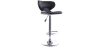 Buy Swivel Chromed Metal Curved Back Bar Stool - Height Adjustable Black 49743 - in the EU