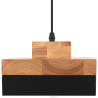 Buy Edda Scandinavian pendant lamp - Wood and metal Black 59308 - prices