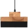 Buy Edda Scandinavian pendant lamp - Wood and metal Black 59308 in the Europe