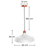 Buy Enar hanging lamp - Metal White 59310 at MyFaktory