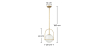 Buy Anette pendant lamp - Metal and crystal Gold 59329 - prices