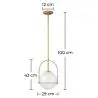 Buy Anette pendant lamp - Metal and crystal Gold 59329 - in the EU