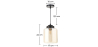 Buy Mikelo pendant lamp - Metal and crystal Black 59331 in the Europe