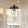 Buy Mikelo pendant lamp - Metal and crystal Black 59331 - prices