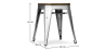 Buy Industrial Design Stool - Wood & Steel - 45cm - Metalix Pastel orange 58350 at MyFaktory