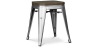Buy Industrial Design Stool - Wood & Steel - 45cm - Metalix Pastel orange 58350 home delivery