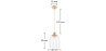 Buy Alessia pendant lamp - Crystal and metal Transparent 59342 - prices
